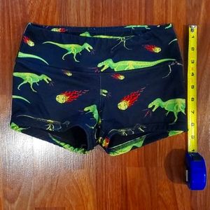 Fleo crossfit shorts workout t-rex rare XS Rex dinosaur